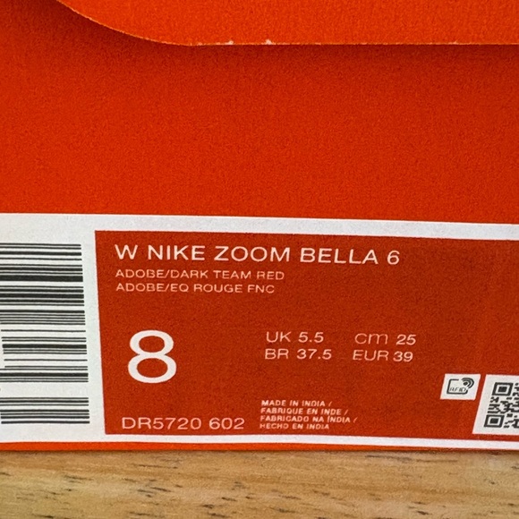 New Nike Zoom Bella 6 Adobe Red White Womens Sneakers NIB Athletic Shoes - Picture 11 of 15